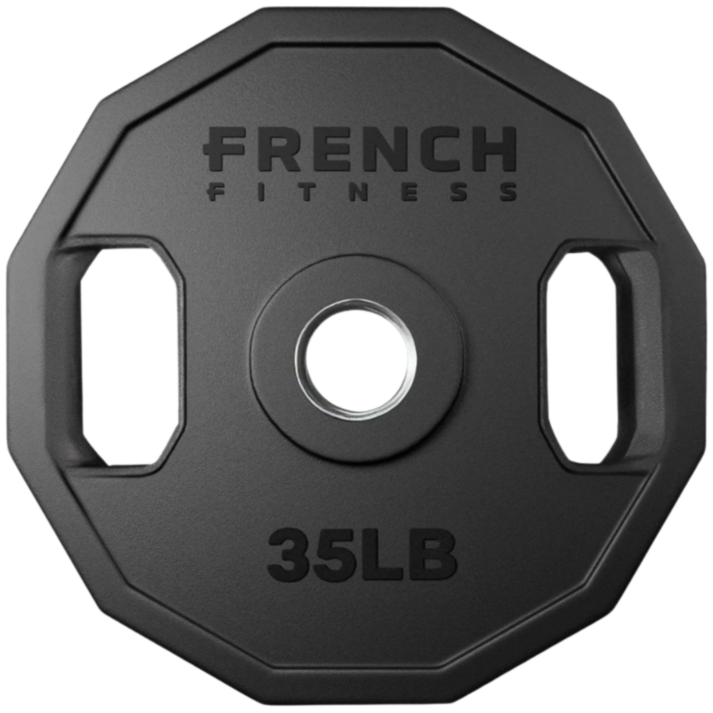 French Fitness Urethane Olympic Weight Plate V2 35 lbs Black (New)
