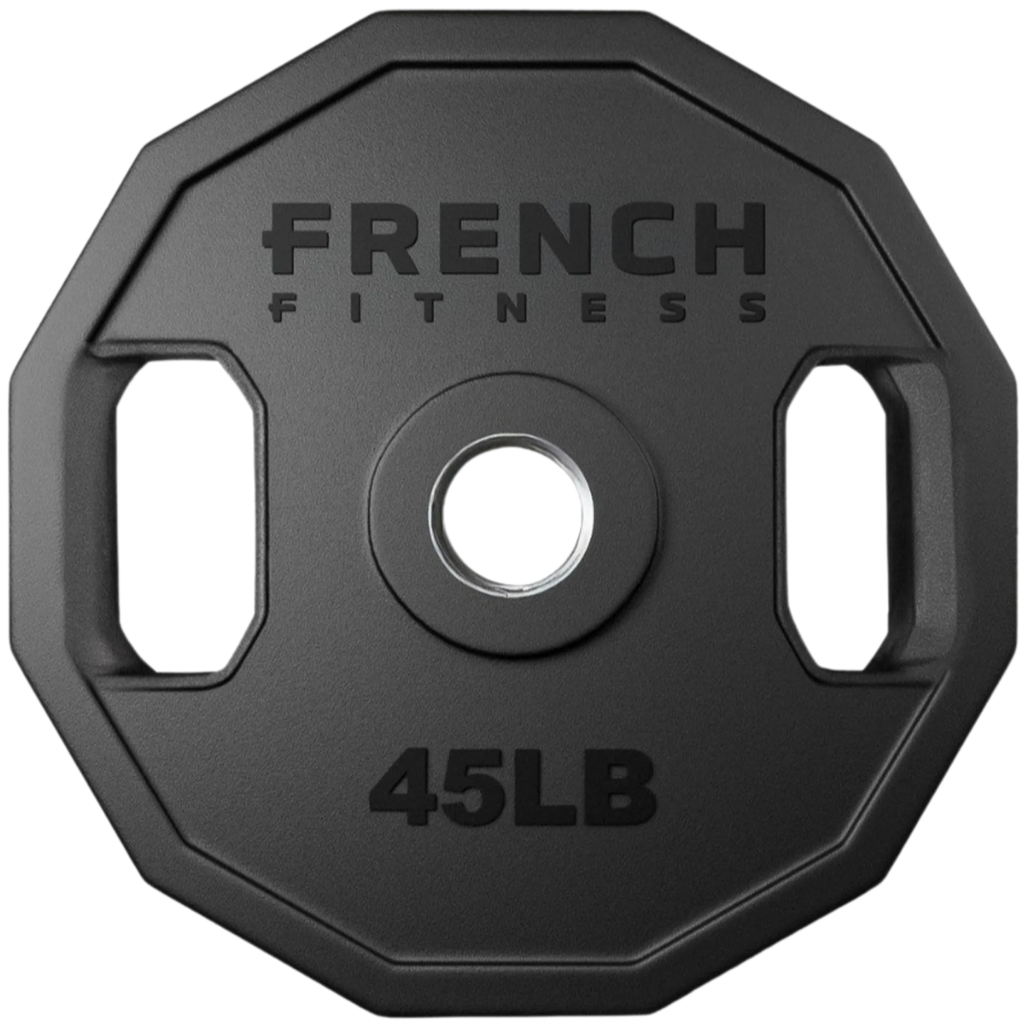 French Fitness Urethane Olympic Weight Plate V2 45 lbs Black (New)