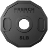 French Fitness Urethane Olympic Weight Plate V2 5 lbs Black (New)
