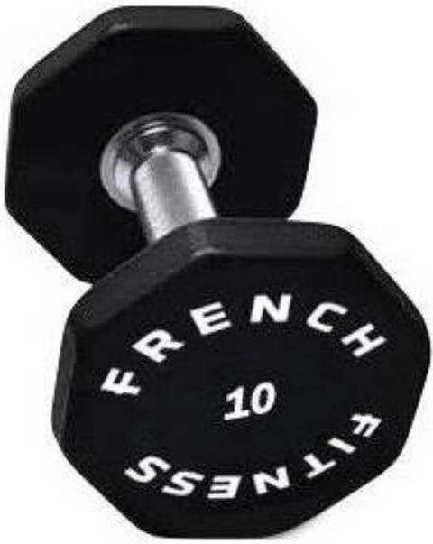 French Fitness Urethane 8 Sided Hex Dumbbell 10 lbs - Single (New)