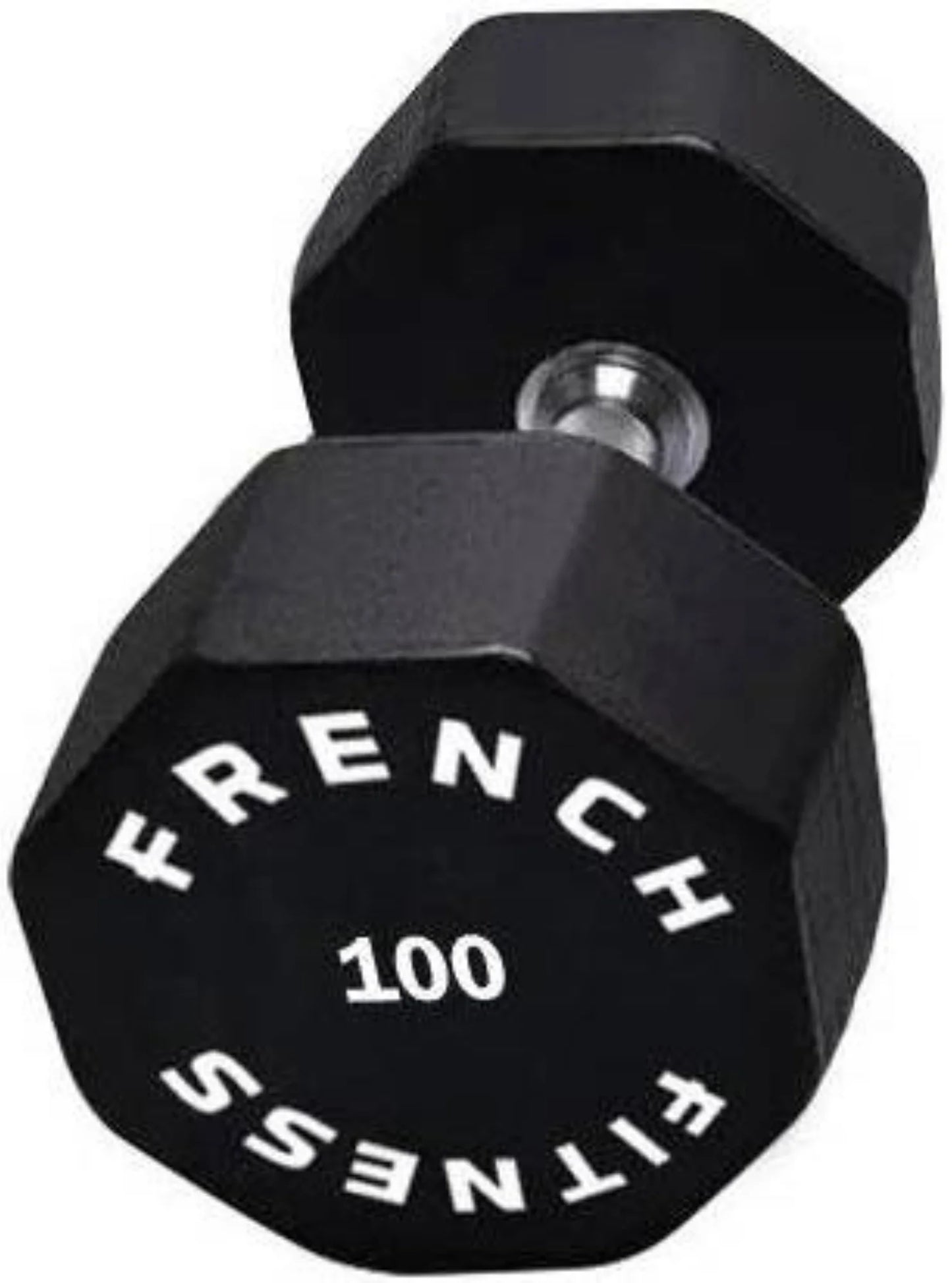 French Fitness Urethane 8 Sided Hex Dumbbell 100 lbs - Single (New)