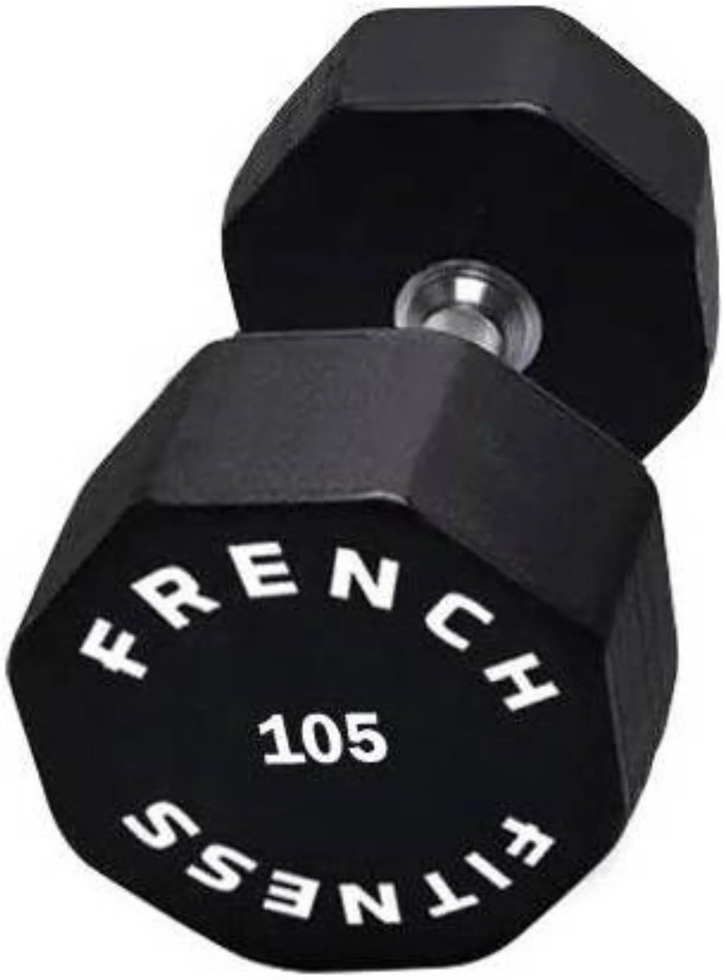 French Fitness Urethane 8 Sided Hex Dumbbell 105 lbs - Single (New)