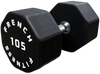 French Fitness Urethane 8 Sided Hex Dumbbell 105 lbs - Single (New)