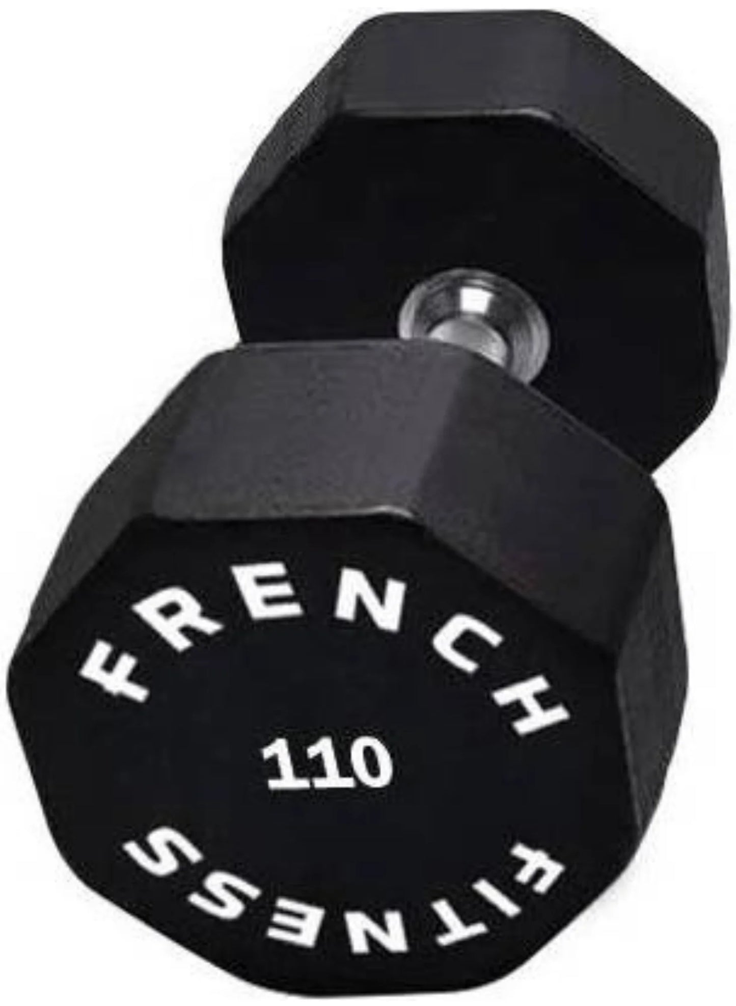 French Fitness Urethane 8 Sided Hex Dumbbell 110 lbs - Single (New)