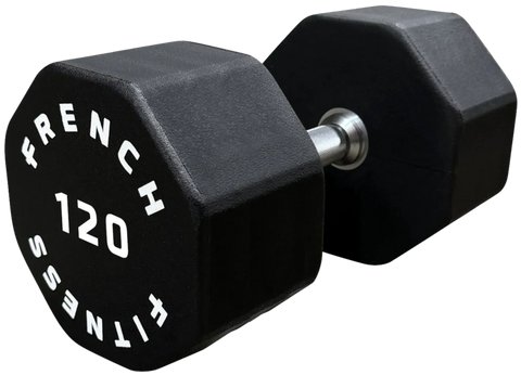 French Fitness Urethane 8 Sided Hex Dumbbell 120 lbs - Single (New) Image