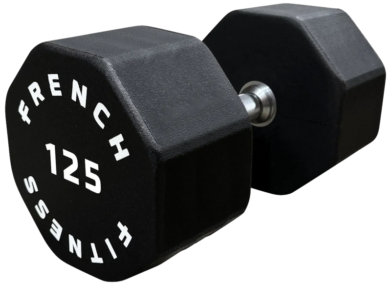 French Fitness Urethane 8 Sided Hex Dumbbell 125 lbs - Single (New) Image