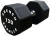 French Fitness Urethane 8 Sided Hex Dumbbell 130 lbs - Single (New)