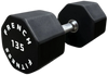 French Fitness Urethane 8 Sided Hex Dumbbell 135 lbs - Single (New)
