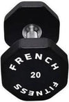French Fitness Urethane 8 Sided Hex Dumbbell 20 lbs - Single (New)