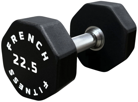 French Fitness Urethane 8 Sided Hex Dumbbell 22.5 lbs - Single (New)