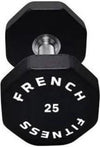 French Fitness Urethane 8 Sided Hex Dumbbell 25 lbs - Single (New)
