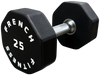 French Fitness Urethane 8 Sided Hex Dumbbell 25 lbs - Single (New)