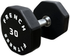 French Fitness Urethane 8 Sided Hex Dumbbell 30 lbs - Single (New)