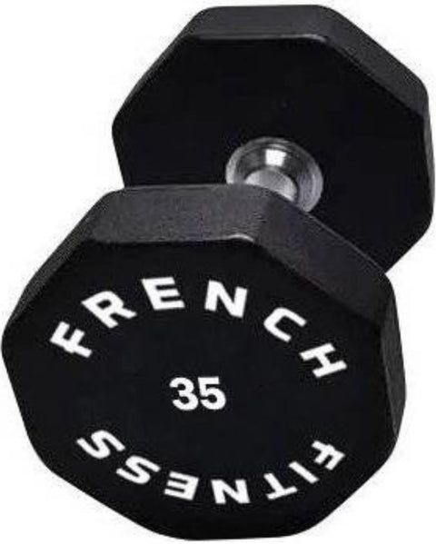 French Fitness Urethane 8 Sided Hex Dumbbell 35 lbs - Single (New)