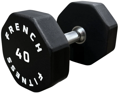 French Fitness Urethane 8 Sided Hex Dumbbell 40 lbs - Single (New)