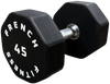 French Fitness Urethane 8 Sided Hex Dumbbell 45 lbs - Single (New)