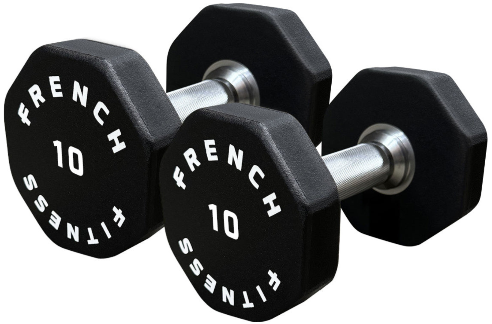 French Fitness Urethane 8 Sided Hex Dumbbell Set, 5-50 lbs (New)