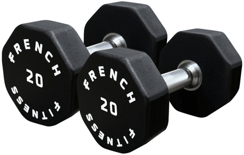 French Fitness Urethane 8 Sided Hex Dumbbell Set, 5-50 lbs (New) Image 5