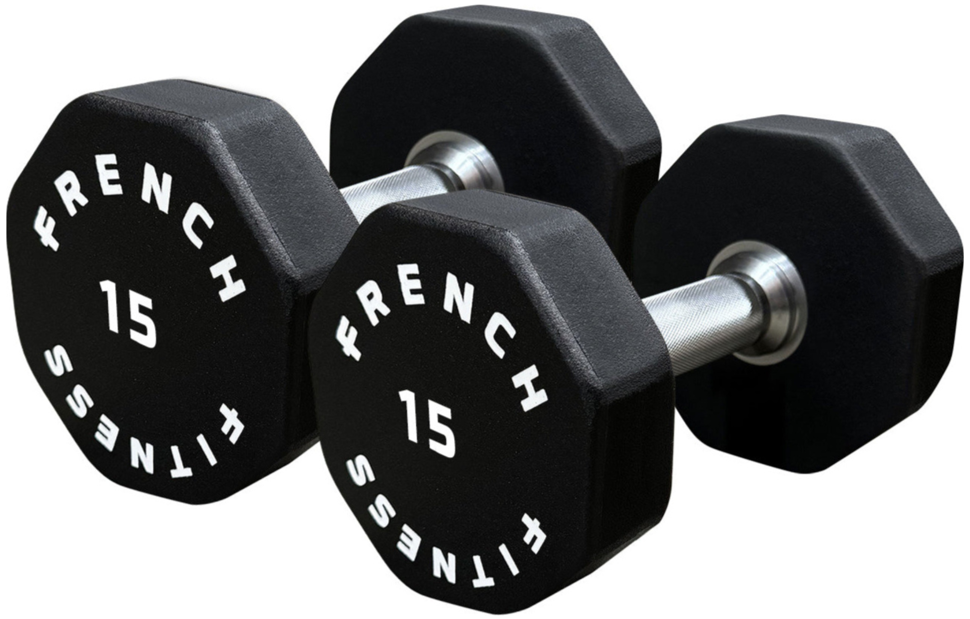 French Fitness Urethane 8 Sided Hex Dumbbell Set, 5-60 lbs (New)