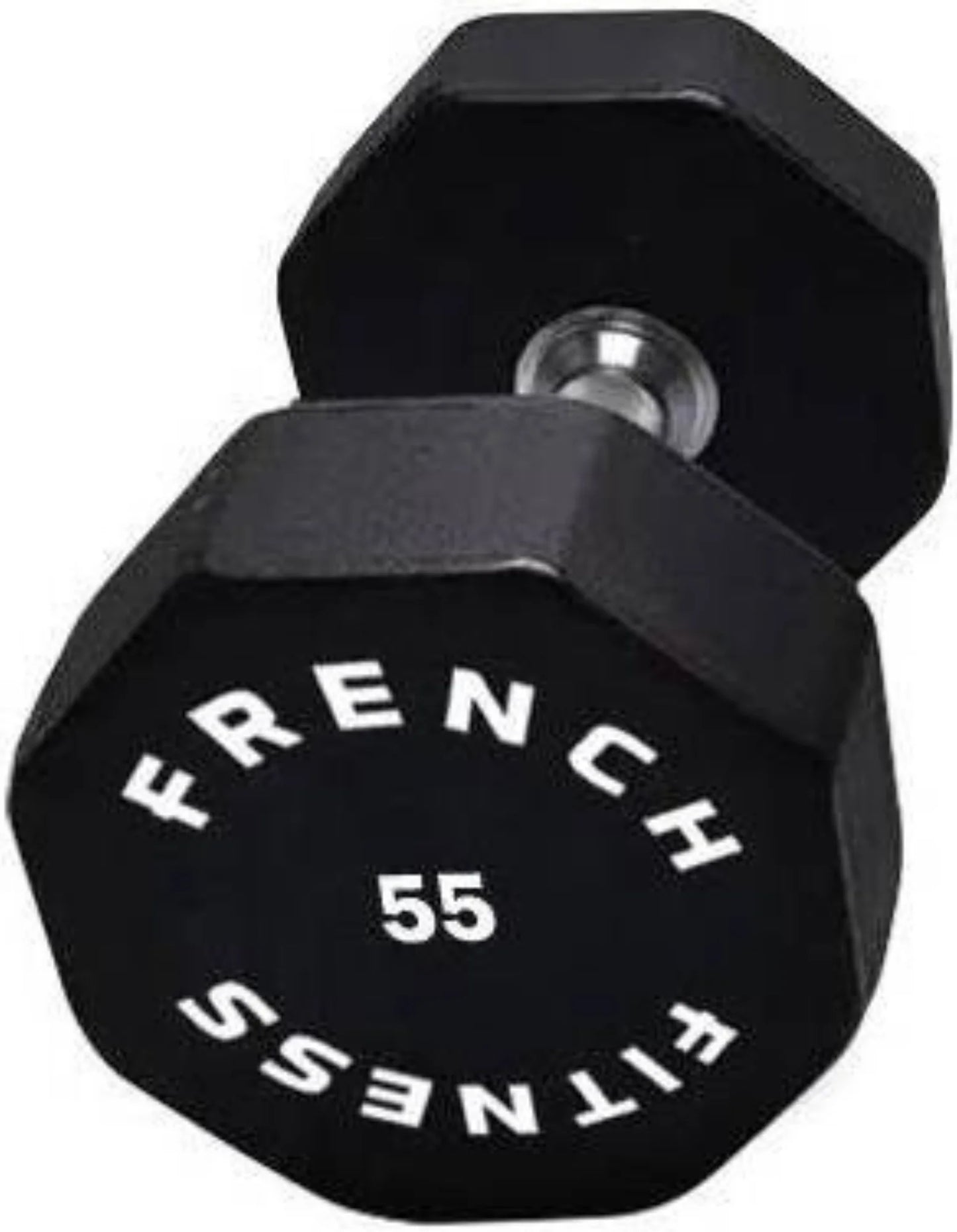 French Fitness Urethane 8 Sided Hex Dumbbell 55 lbs - Single (New)