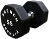 French Fitness Urethane 8 Sided Hex Dumbbell 55 lbs - Single (New)