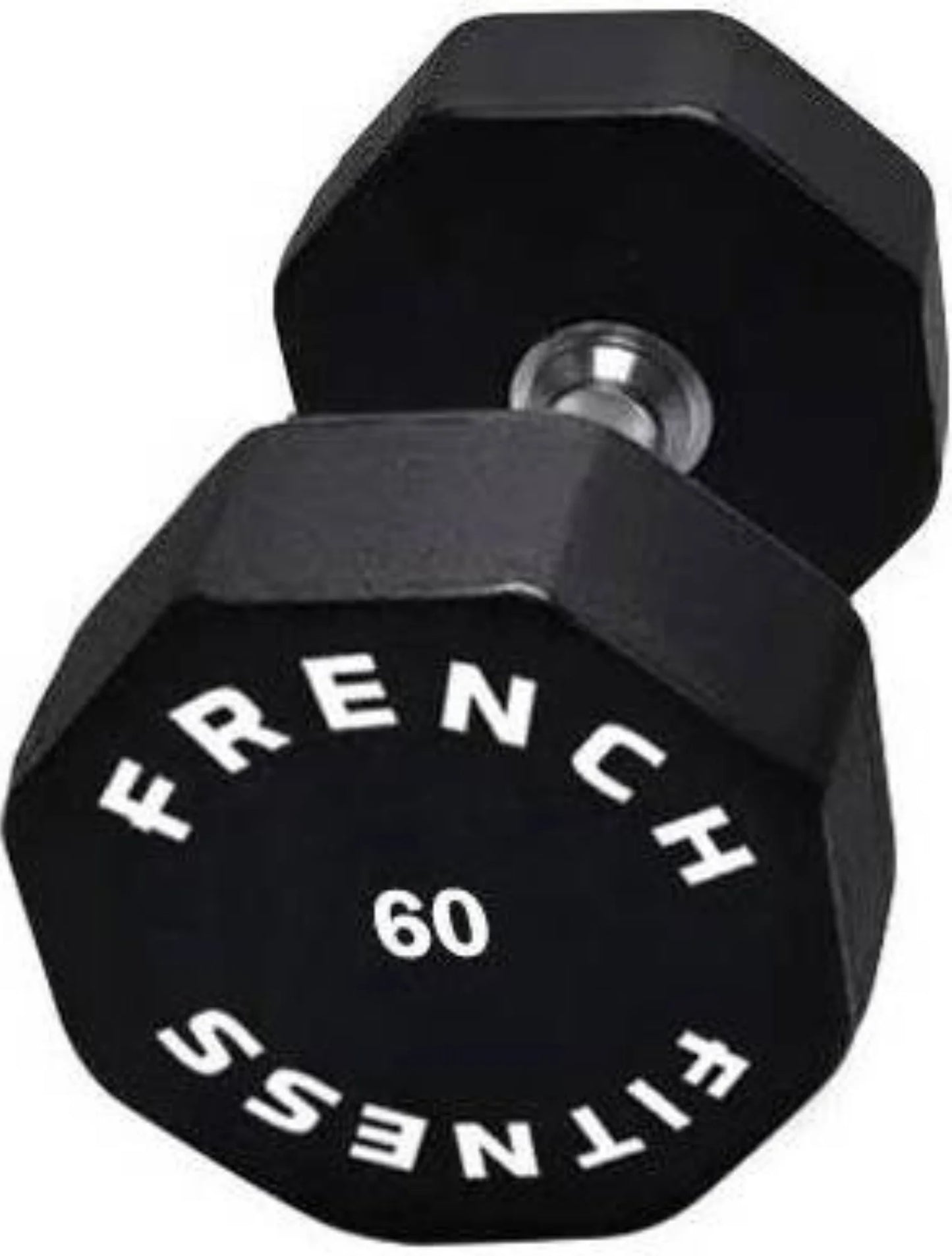 French Fitness Urethane 8 Sided Hex Dumbbell 60 lbs - Single (New)