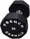 French Fitness Urethane 8 Sided Hex Dumbbell 65 lbs - Single (New)
