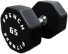 French Fitness Urethane 8 Sided Hex Dumbbell 65 lbs - Single (New)