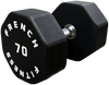 French Fitness Urethane 8 Sided Hex Dumbbell 70 lbs - Single (New)
