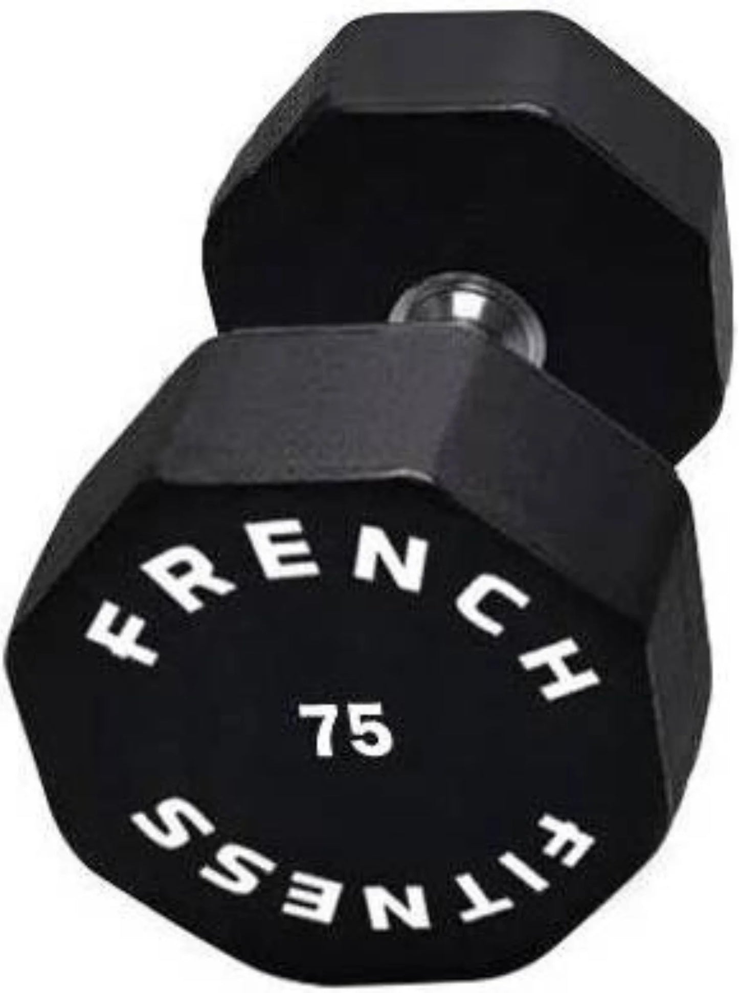 French Fitness Urethane 8 Sided Hex Dumbbell 75 lbs - Single (New)