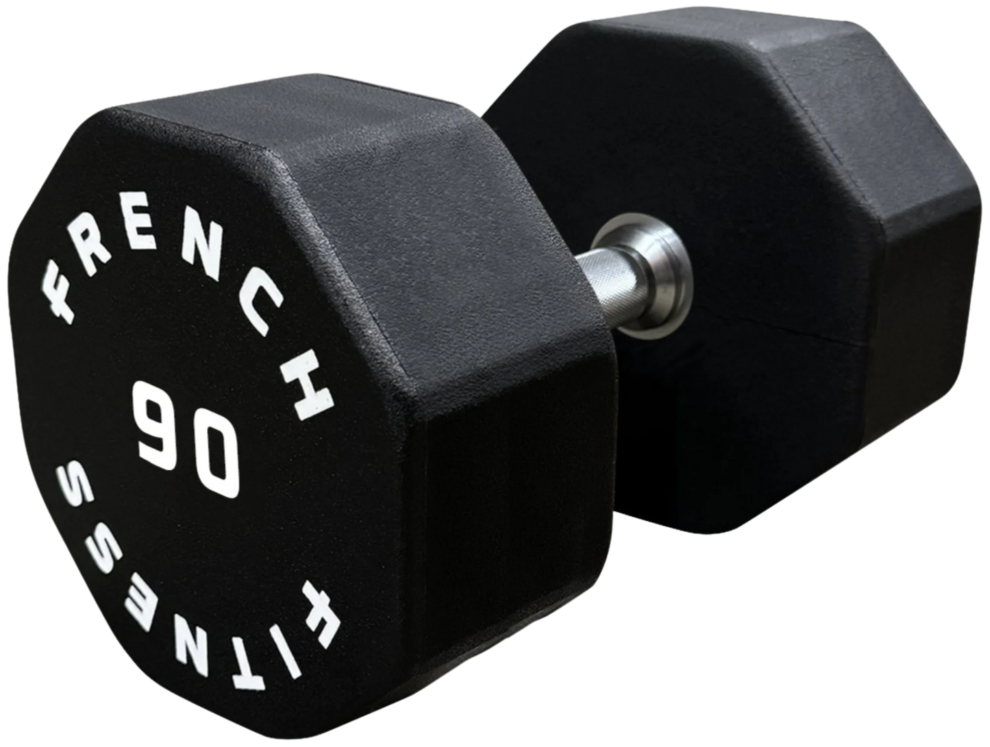 French Fitness Urethane 8 Sided Hex Dumbbell 90 lbs - Single (New)