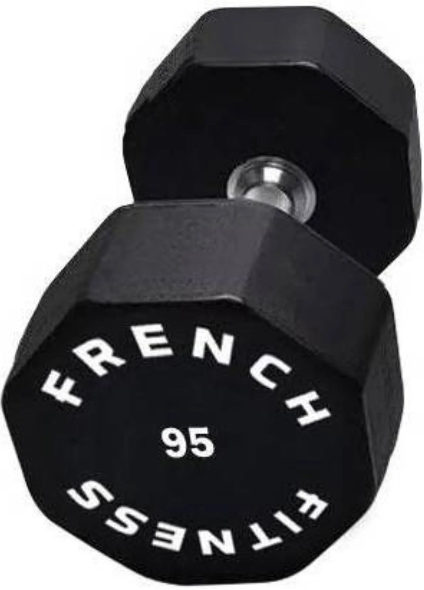 French Fitness Urethane 8 Sided Hex Dumbbell 95 lbs - Single (New)