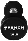 French Fitness Urethane Round Pro Style Dumbbell V2 10 lbs - Single (New) Image