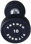 French Fitness Urethane Round Pro Style Dumbbell 10 lbs - Single (New)