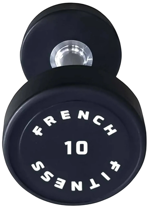 French Fitness Urethane Round Pro Style Dumbbell 10 lbs - Single (New)
