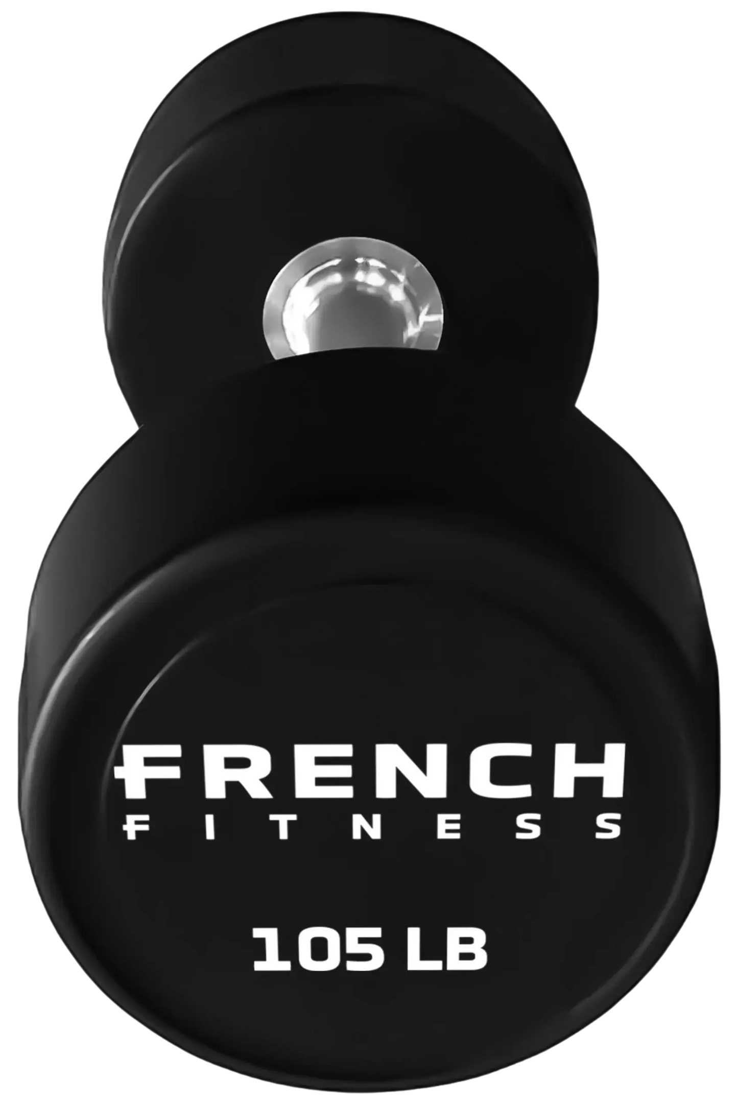 French Fitness Urethane Round Pro Style Dumbbell V2 105 lbs - Single (New)