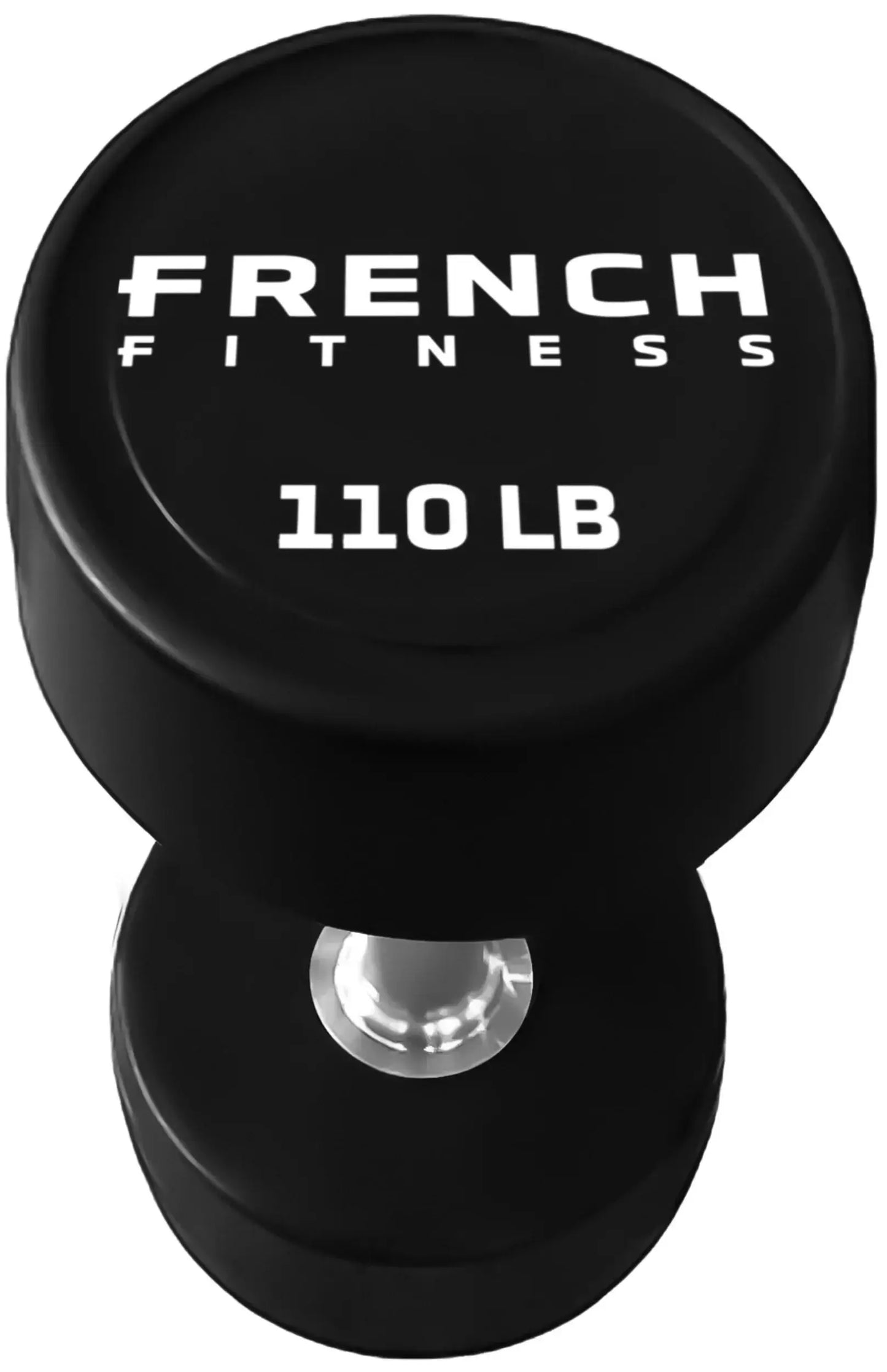 French Fitness Urethane Round Pro Style Dumbbell V2 110 lbs - Single (New)