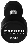 French Fitness Urethane Round Pro Style Dumbbell V2 115 lbs - Single (New)