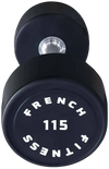 French Fitness Urethane Round Pro Style Dumbbell 115 lbs - Single (New)