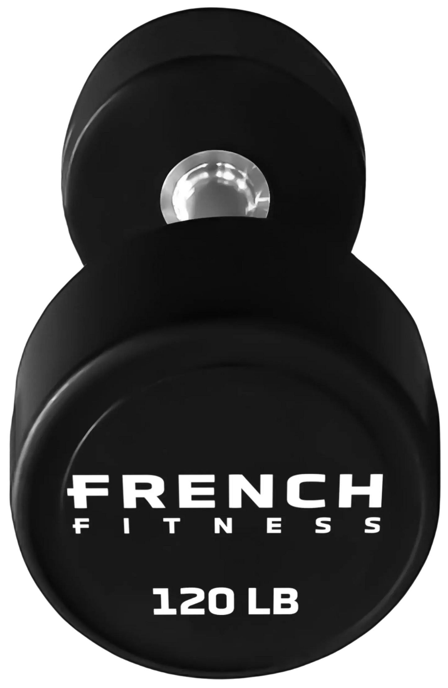 French Fitness Urethane Round Pro Style Dumbbell V2 120 lbs - Single (New)
