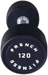 French Fitness Urethane Round Pro Style Dumbbell 120 lbs - Single (New)