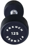 French Fitness Urethane Round Pro Style Dumbbell 125 lbs - Single (New)