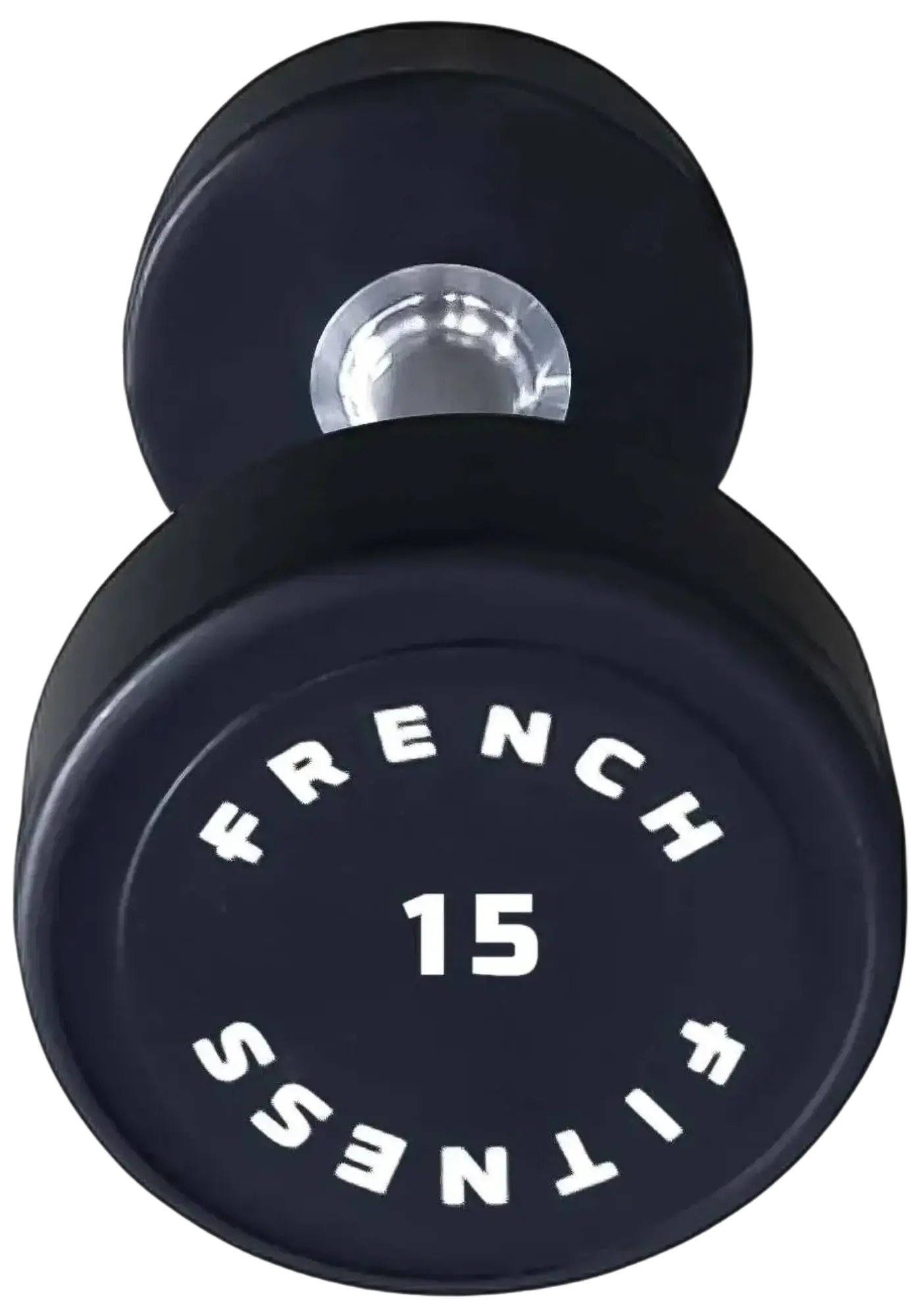 French Fitness Urethane Round Pro Style Dumbbell 15 lbs - Single - Close-Up View