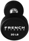 French Fitness Urethane Round Pro Style Dumbbell V2 20 lbs - Single (New) Image