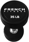 French Fitness Urethane Round Pro Style Dumbbell V2 35 lbs - Single (New) Image 2