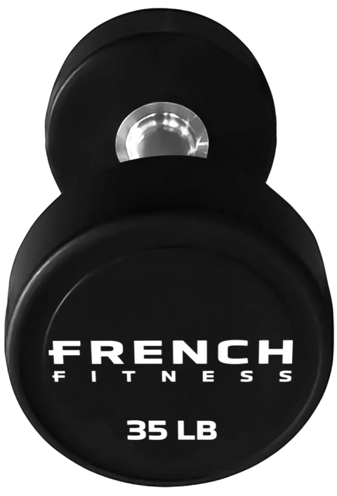 French Fitness Urethane Round Pro Style Dumbbell V2 35 lbs - Single (New) Image