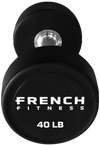 French Fitness Urethane Round Pro Style Dumbbell V2 40 lbs - Single (New) Image
