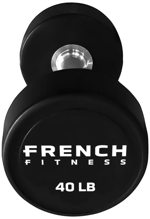 French Fitness Urethane Round Pro Style Dumbbell V2 40 lbs - Single (New) Image