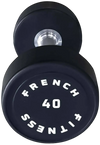 French Fitness Urethane Round Pro Style Dumbbell 40 lbs - Single (New)