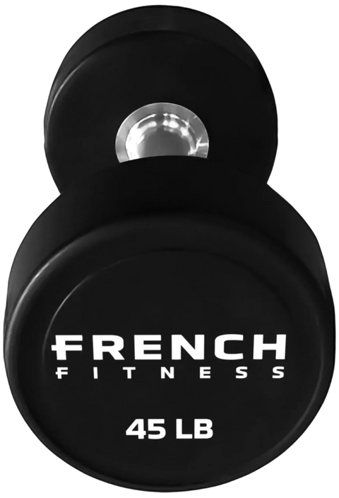 French Fitness Urethane Round Pro Style Dumbbell V2 45 lbs - Single (New) Image